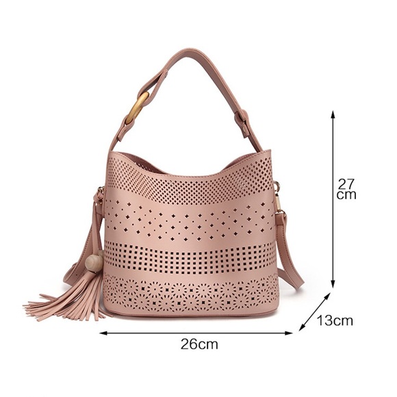 SALE 🔥🔥 2pc Leather Top Handle Boho Purse - Picture 3 of 3